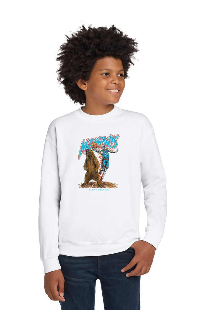 MEMPHIS BASKETBALL KIDS CREWNECK SWEATSHIRT – Kids clothes – Dead Threads Apparel