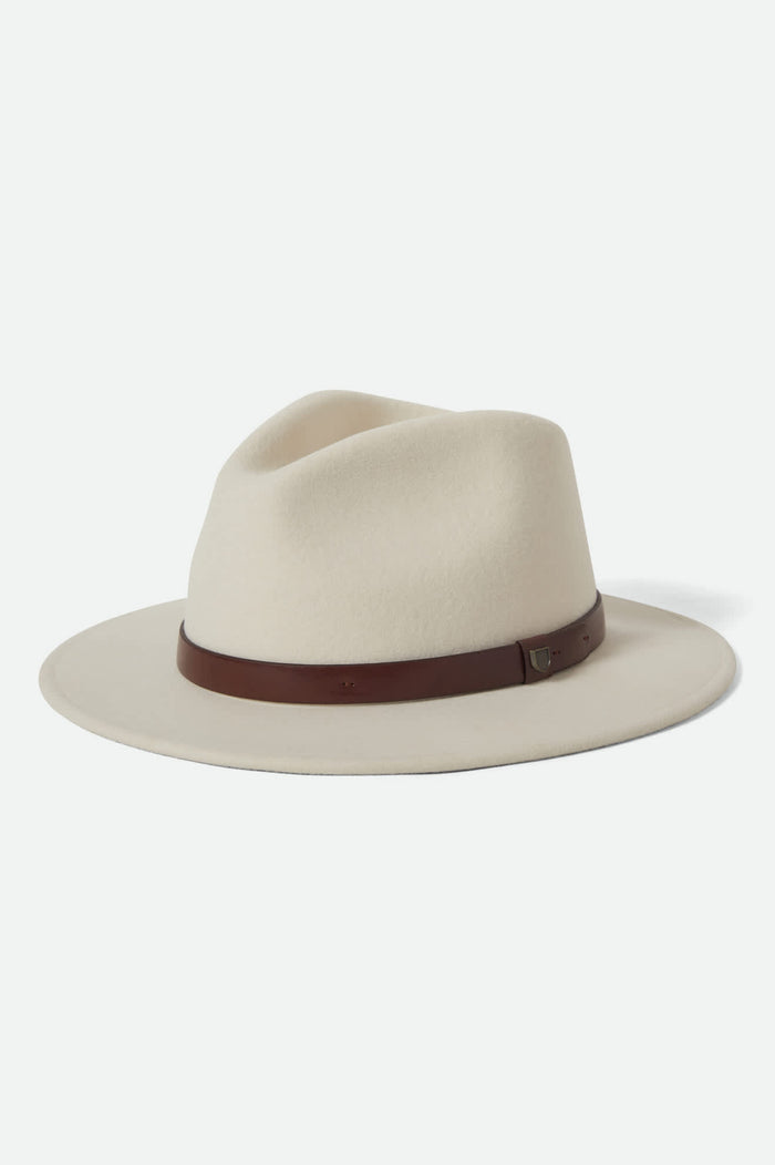 Unisex Messer Fedora in the color Off White - Front Product View