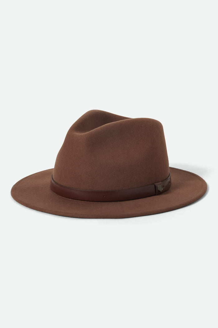 Unisex Messer Fedora in the color Pinecone Brown - Front Product View