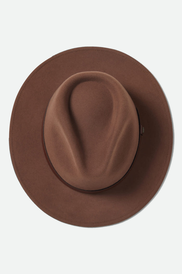 Unisex Messer Fedora in the color Pinecone Brown - Additional Laydown image