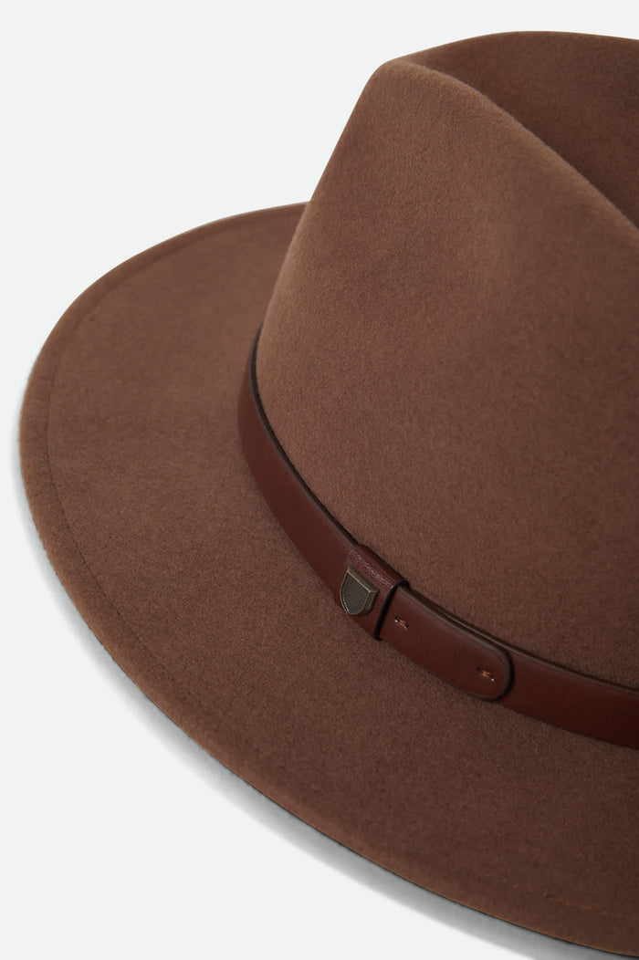 Unisex Messer Fedora in the color Pinecone Brown - Additional Laydown image