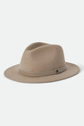 Unisex Messer Fedora in the color Timeless Taupe - Front Product Laydown Image
