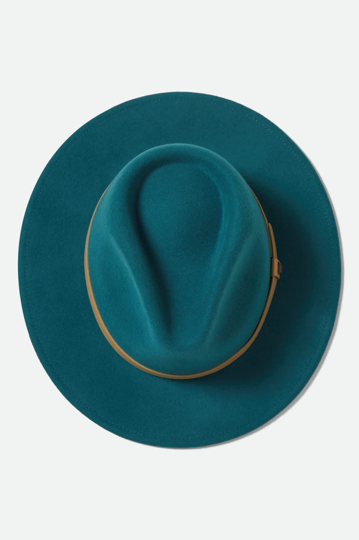 Unisex Messer Fedora in the color Transformative Teal - Additional Laydown image