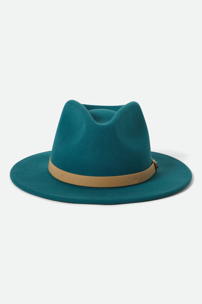 Unisex Messer Fedora in the color Transformative Teal - Additional Laydown image