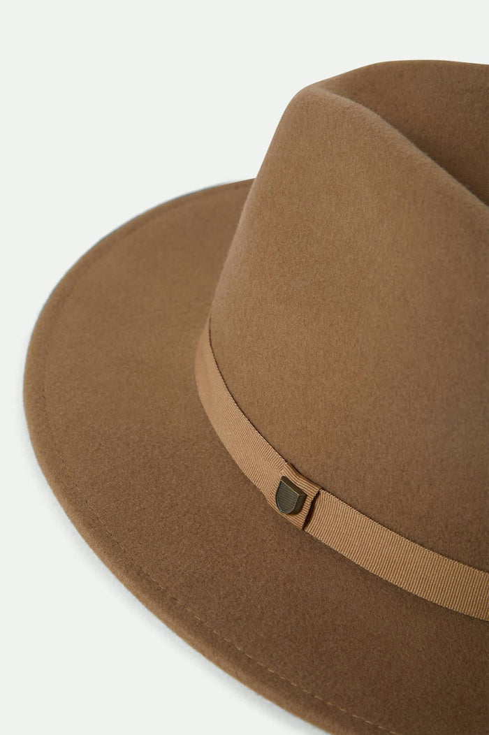 Unisex Messer Packable Fedora in the color Khaki/Khaki - Additional Laydown image