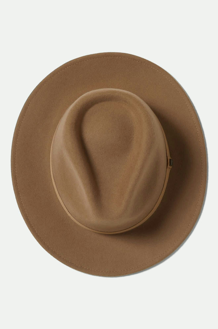Unisex Messer Packable Fedora in the color Khaki/Khaki - Additional Laydown image