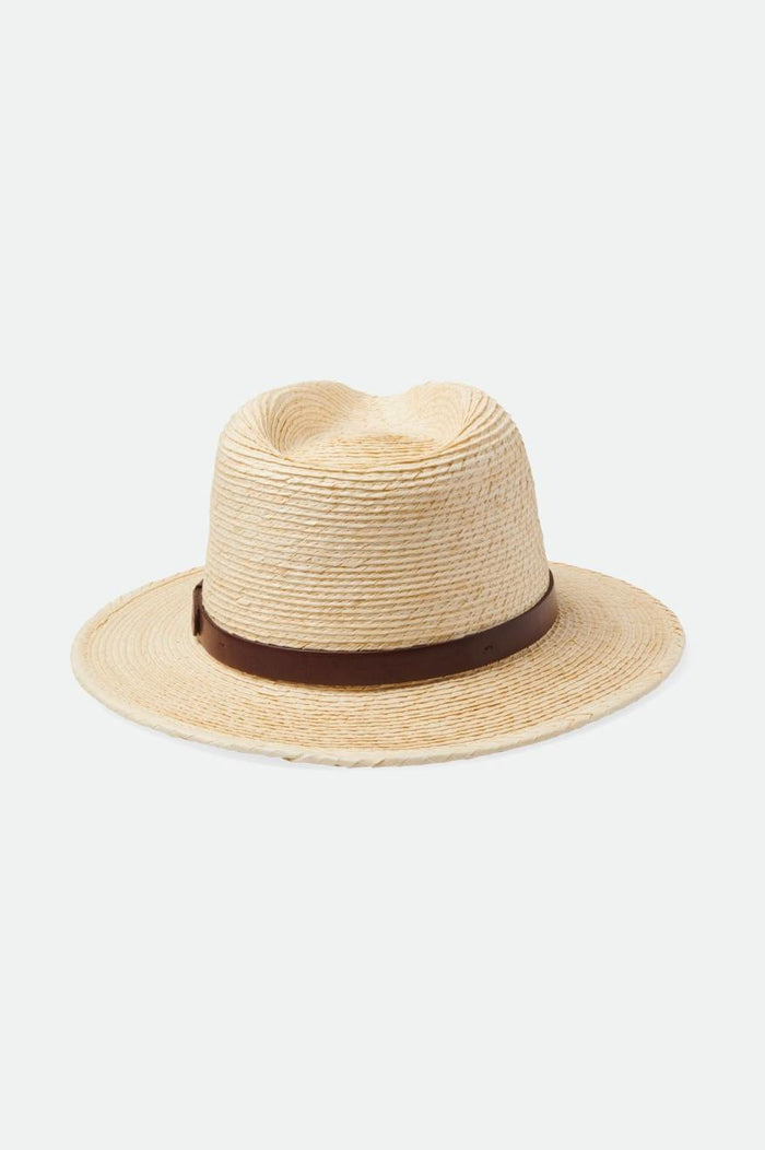 Messer Straw Fedora - Natural/Brown