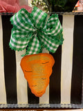 Mini Metal Carrot Charm Glittered Orange Finish