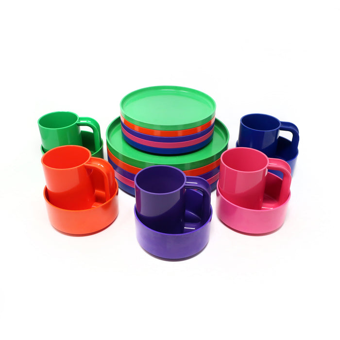 Multicolor Dinnerware by Vignelli for Heller - Set of 20