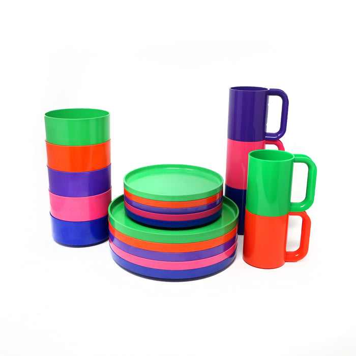 Multicolor Dinnerware by Vignelli for Heller - Set of 20