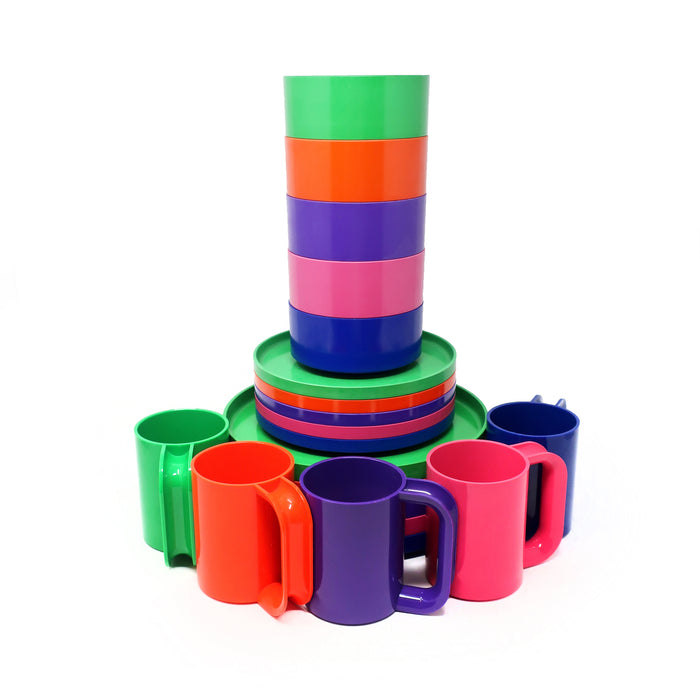 Multicolor Dinnerware by Vignelli for Heller - Set of 20