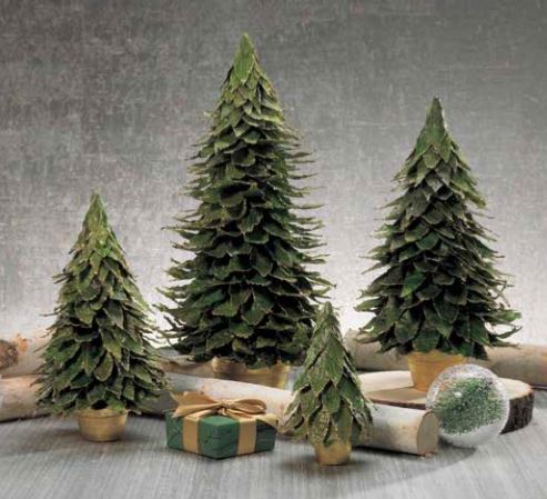 Natural Leaf Christmas Tree in Gold Pot - Wilson Lee