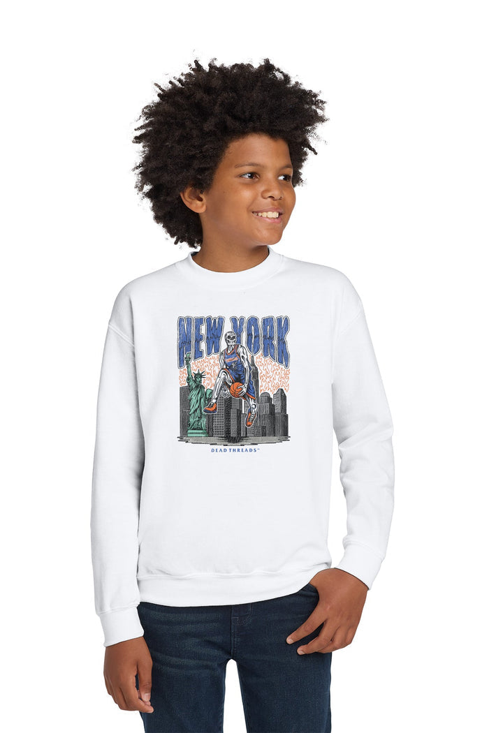 NEW YORK BASKETBALL KIDS CREWNECK SWEATSHIRT – Kids clothes – Dead Threads Apparel