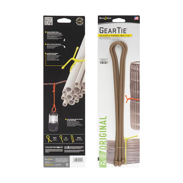 Supplies - EDC - Tools - Nite Ize Gear Tie Reusable 24" Twist Tie - 2 Pack