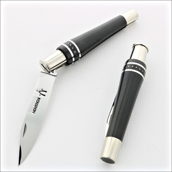 Nontron Pocket Knife No22 - Slim Ebony Aluminum Rings