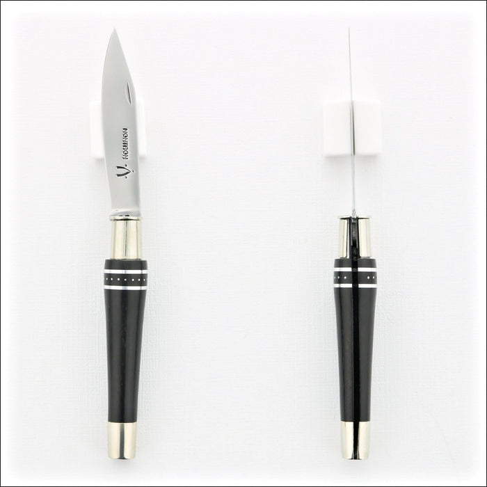 Nontron Pocket Knife No22 - Slim Ebony Aluminum Rings
