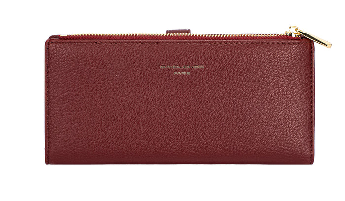 Nova Leathers Long Purse with Multi Credit Card Slots Windsor Wine (DJ0086)