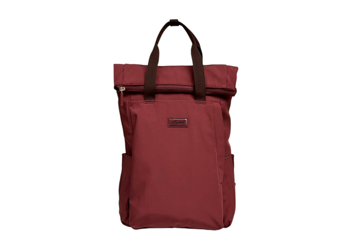 Nova Leathers Medium Roll Top Backpack Clifton Oxblood (LITTLE)