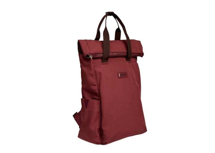 Nova Leathers Medium Roll Top Backpack Clifton Oxblood (LITTLE)