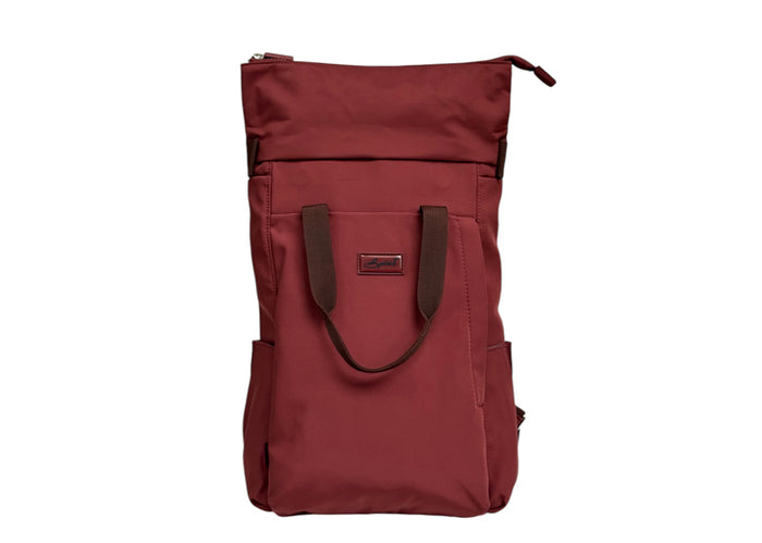 Nova Leathers Medium Roll Top Backpack Clifton Oxblood (LITTLE)