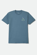 Men's Oakmont Standard T-Shirt in the color Harbor Blue - Front Product Laydown Image