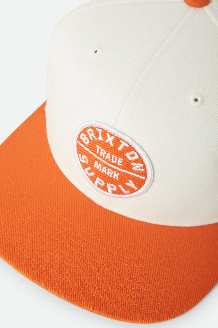 Unisex Oath III Snapback in the color Off White/Burnt Orange - Additional Laydown image