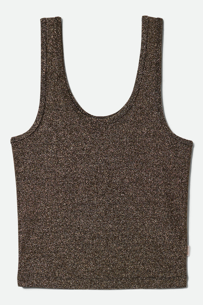 Women's Off Duty A-Tank in the color Gold Metallic - Front Product View