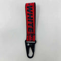 Off White Red Keychain made from 100% authentic materials, custom made design