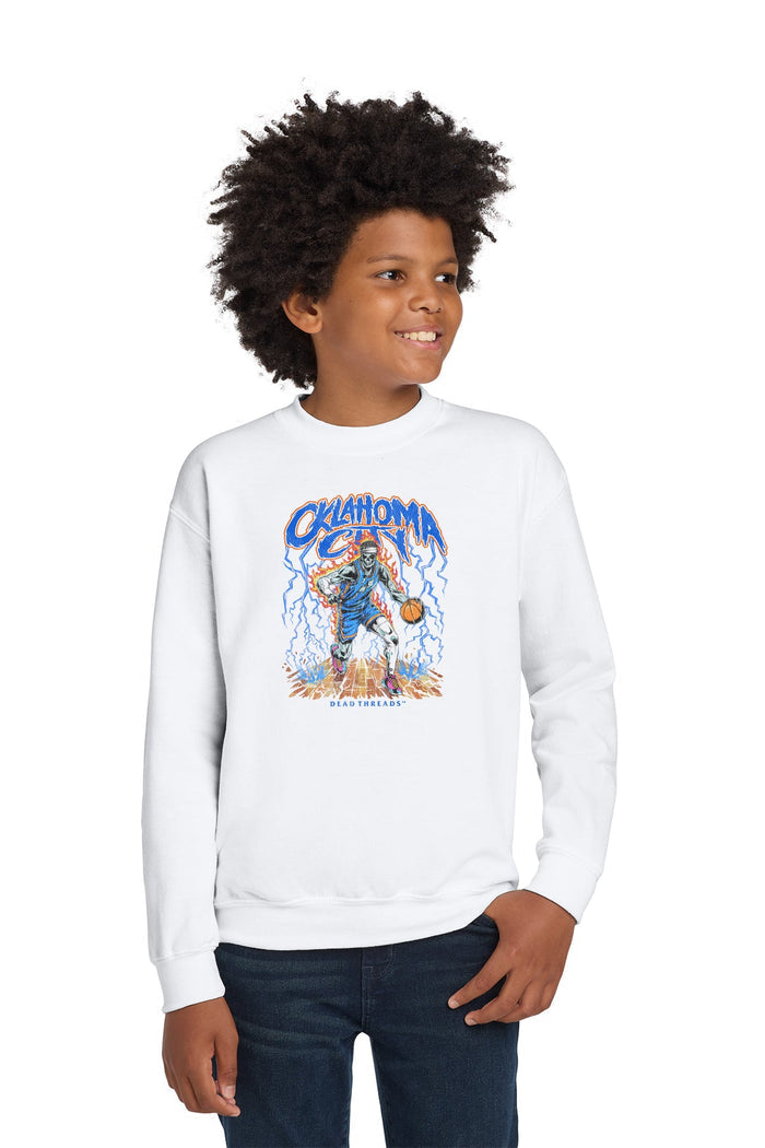 OKLAHOMA CITY BASKETBALL KIDS CREWNECK SWEATSHIRT – Kids clothes – Dead Threads Apparel