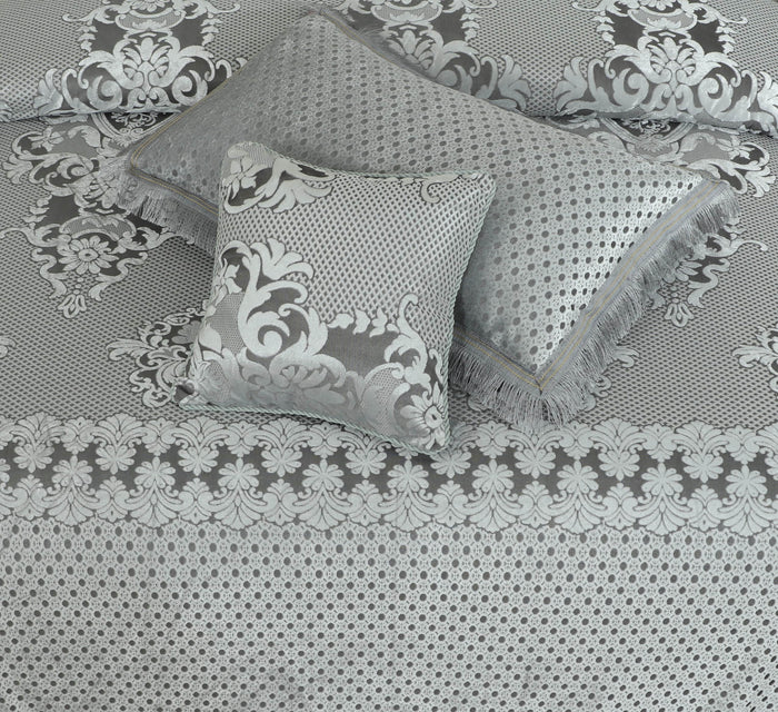Palachi Velvet & Leather Bed Sheet Set – 4 Pcs Design Code 566 - Nishat Creative Store
