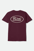 Parsons Short Sleeve Standard T-Shirt - Burgundy/Stone