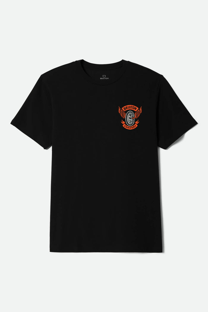 Men's Payson S/S Tailored T-Shirt in the color Black - Front Product View