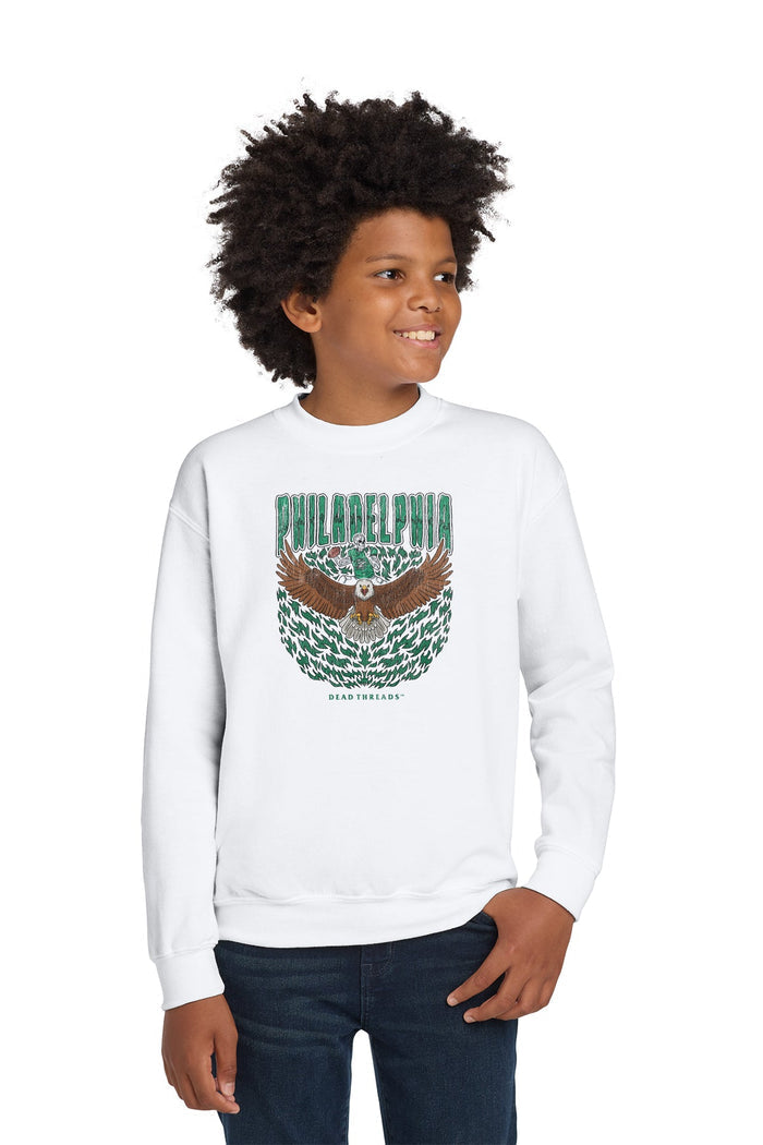 PHILADELPHIA FOOTBALL v1 KIDS CREWNECK SWEATSHIRT – Kids clothes – Dead Threads Apparel