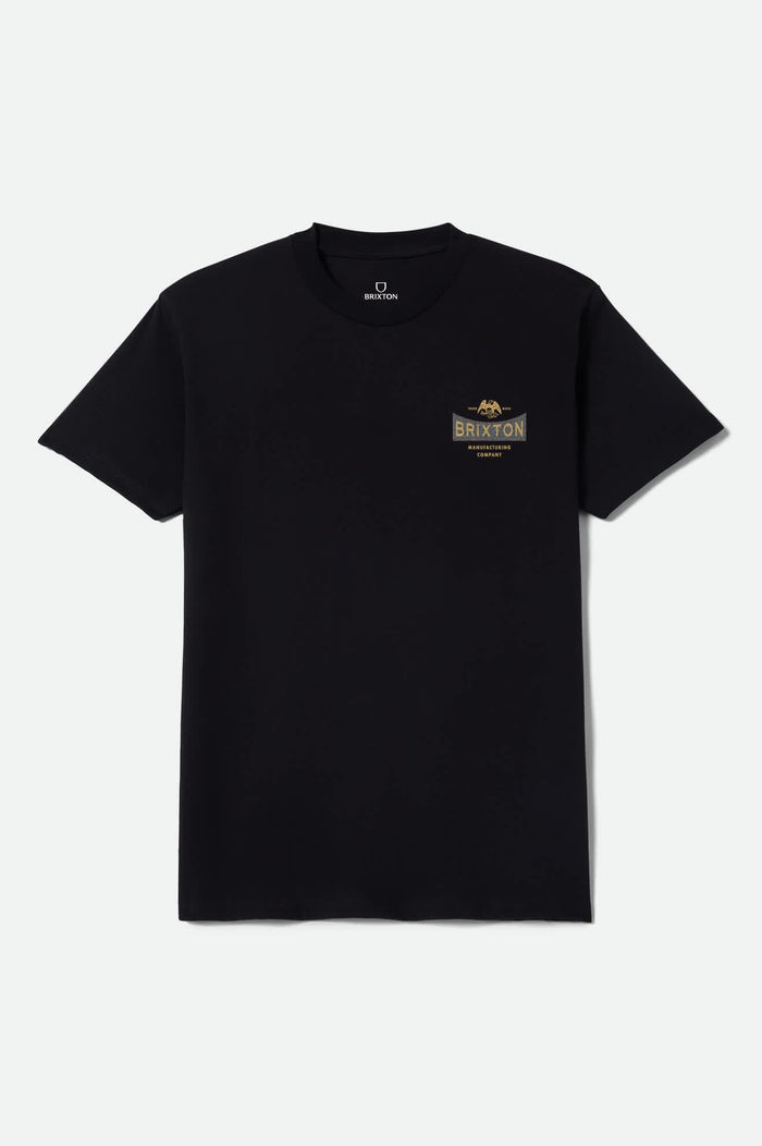 Men's Pinnacle Short Sleeve Shirt in the color Black - Front Product View