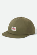 Unisex Pinnacle Snapback in the color Washed Olive Green - Front Product View