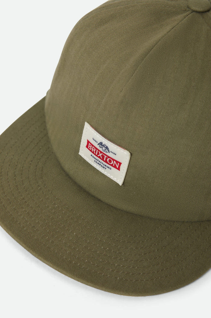 Unisex Pinnacle Snapback in the color Washed Olive Green - Additional Laydown image