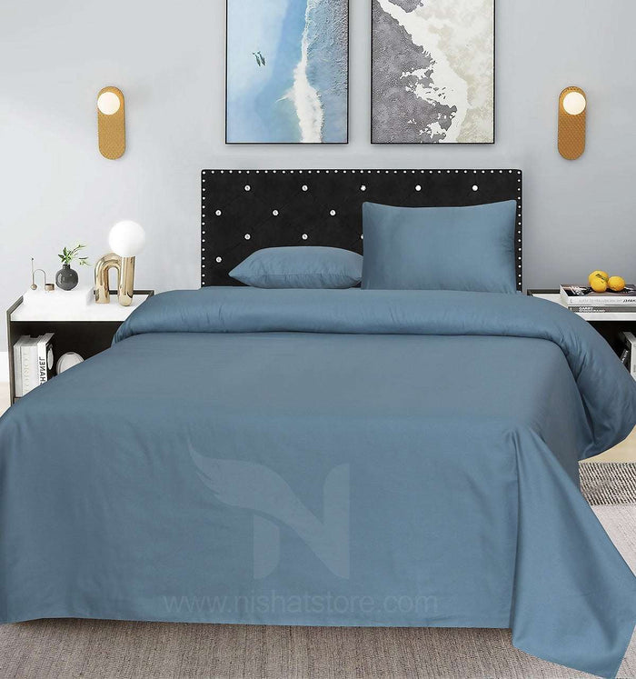 Plain Double Bed Sheet Design NC-C 161 - Nishat Creative Store