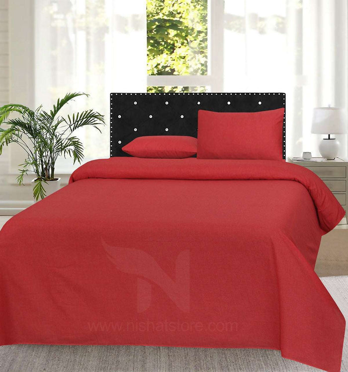 Plain Double Bed Sheet Design NC-C 177 - Nishat Creative Store