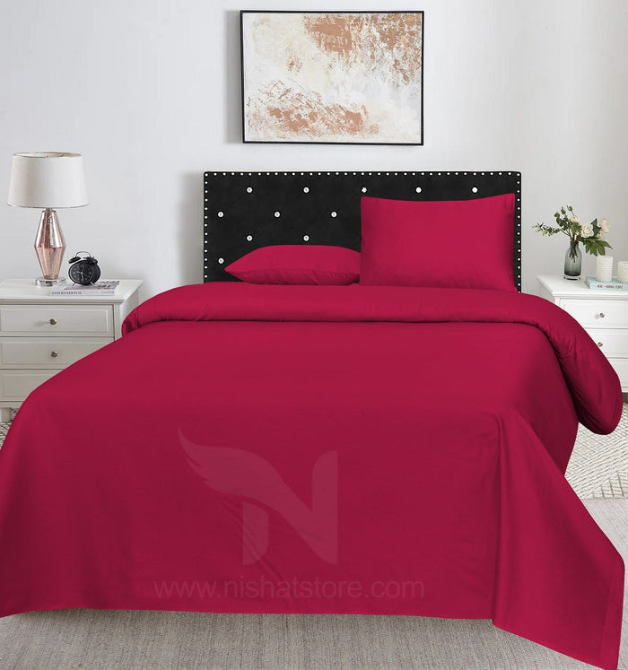 Plain Double Bed Sheet Design NC-S 174 - Nishat Creative Store