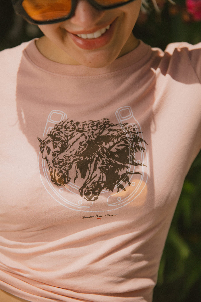 Women's Pony Club Slim Crew T-Shirt in the color Silver Pink - Men's Lifestyle image