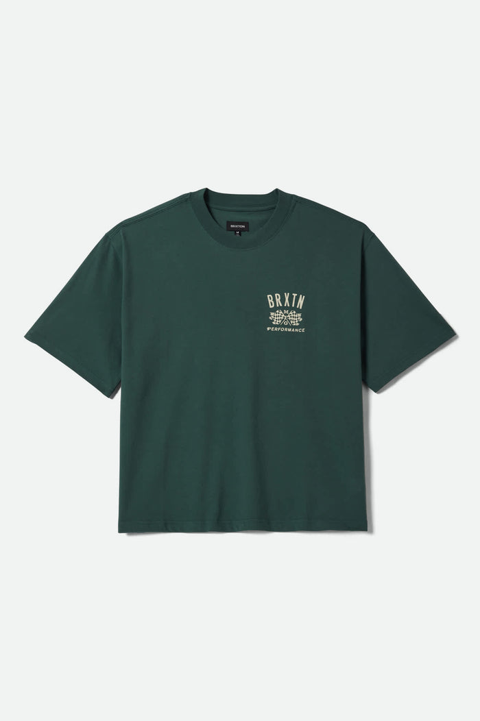 Men's Primary Short Sleeve Cropped Shirt in the color Primal Green - Front Product View