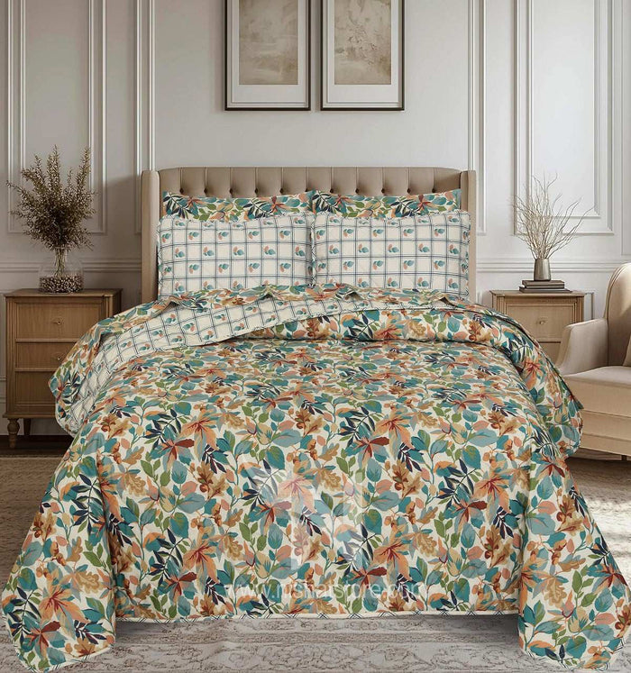 Quilted Comforter Set 6 Pcs Design 963 - Nishat Creative Store