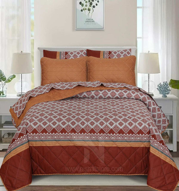 Quilted Comforter Set 6 Pcs Design 968 - Nishat Creative Store