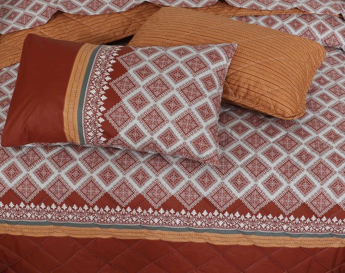 Quilted Comforter Set 6 Pcs Design 968 - Nishat Creative Store
