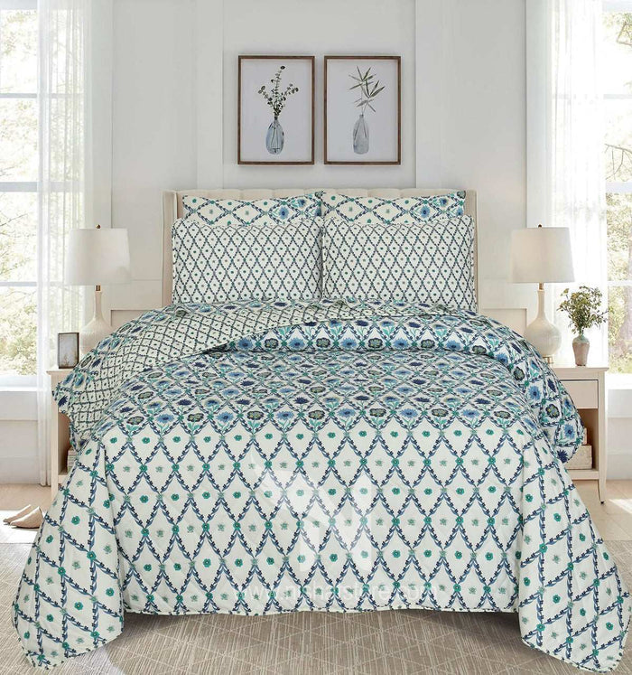 Quilted Comforter Set 6 Pcs Design 971 - Nishat Creative Store