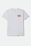 Men's Reeves Standard T-Shirt in the color White - Front Product Laydown Image