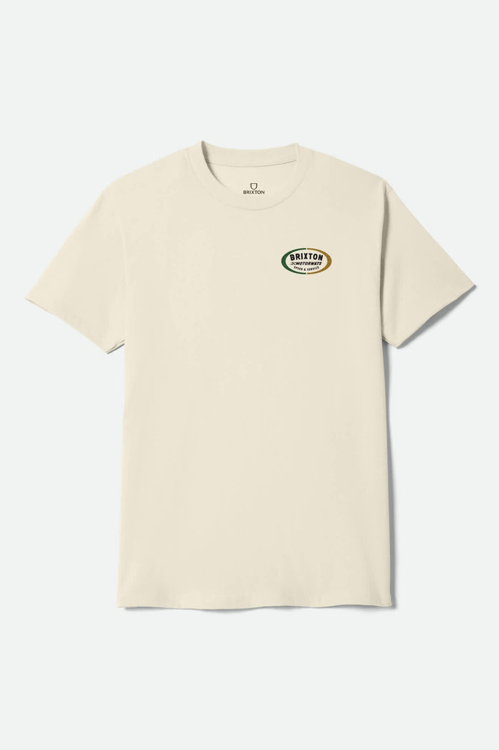 Men's Rhett Short Sleeve Shirt in the color Cream - Front Product View
