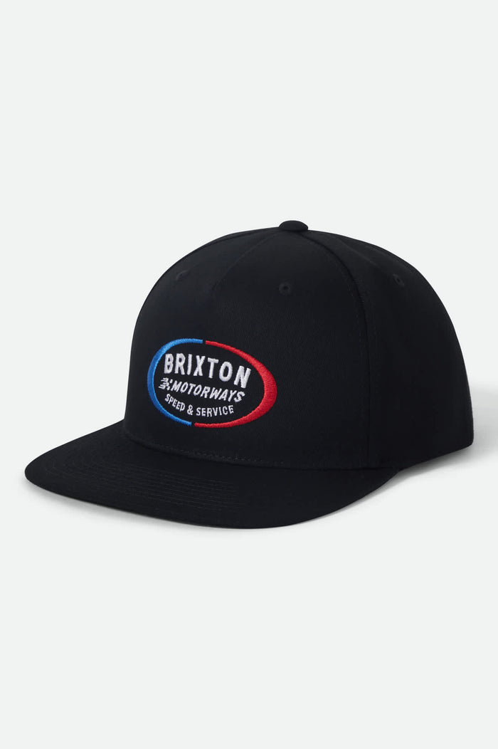 Unisex Rhett Snapback in the color Black - Front Product View