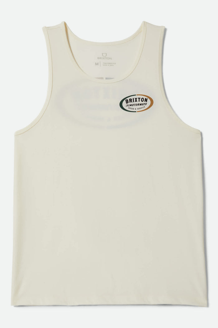 Men's Rhett Tank Top in the color Off White - Front Product View