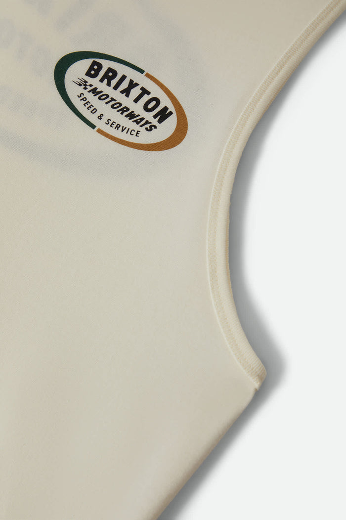 Men's Rhett Tank Top in the color Off White - Additional Laydown image
